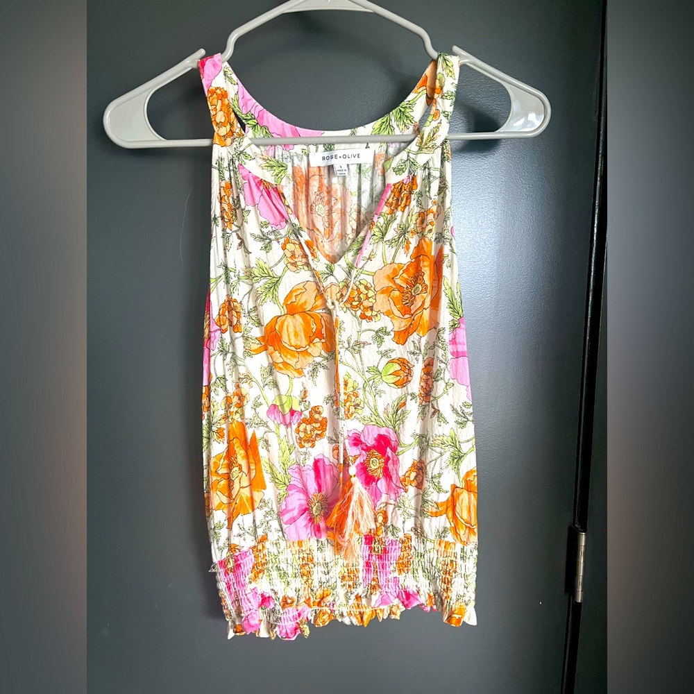 Bright, springtime, colorful blouse